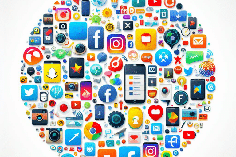 Various social media icons like instagram